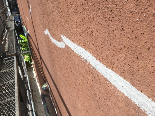 神奈川県茅ヶ崎市　外壁塗装　モルタル外壁　ひび割れ補修　クラック補修