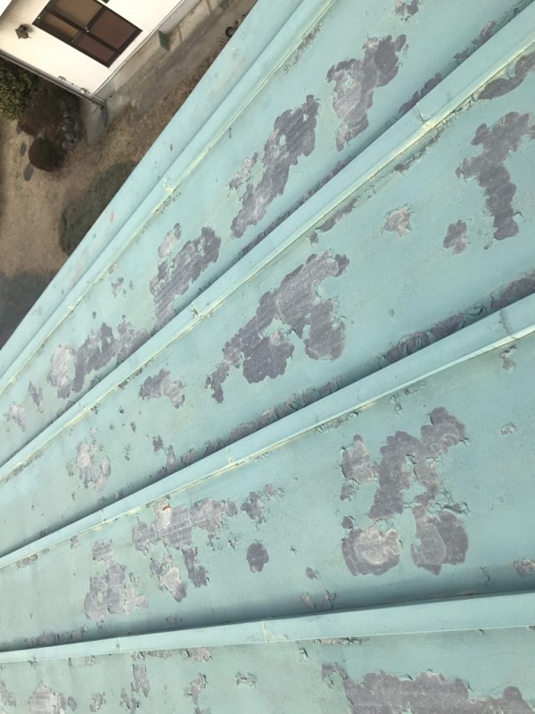 神奈川県藤沢市　屋根塗装　無料診断　見積もり　亜鉛の屋根 (2)
