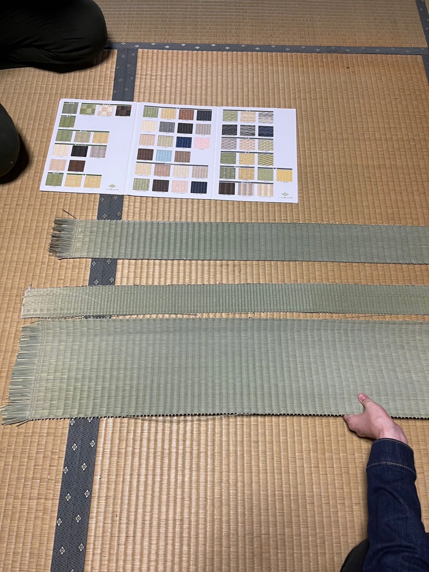 神奈川県茅ヶ崎市　屋根塗装・内装工事　畳ゴザと縁の打ち合わせを行いました！